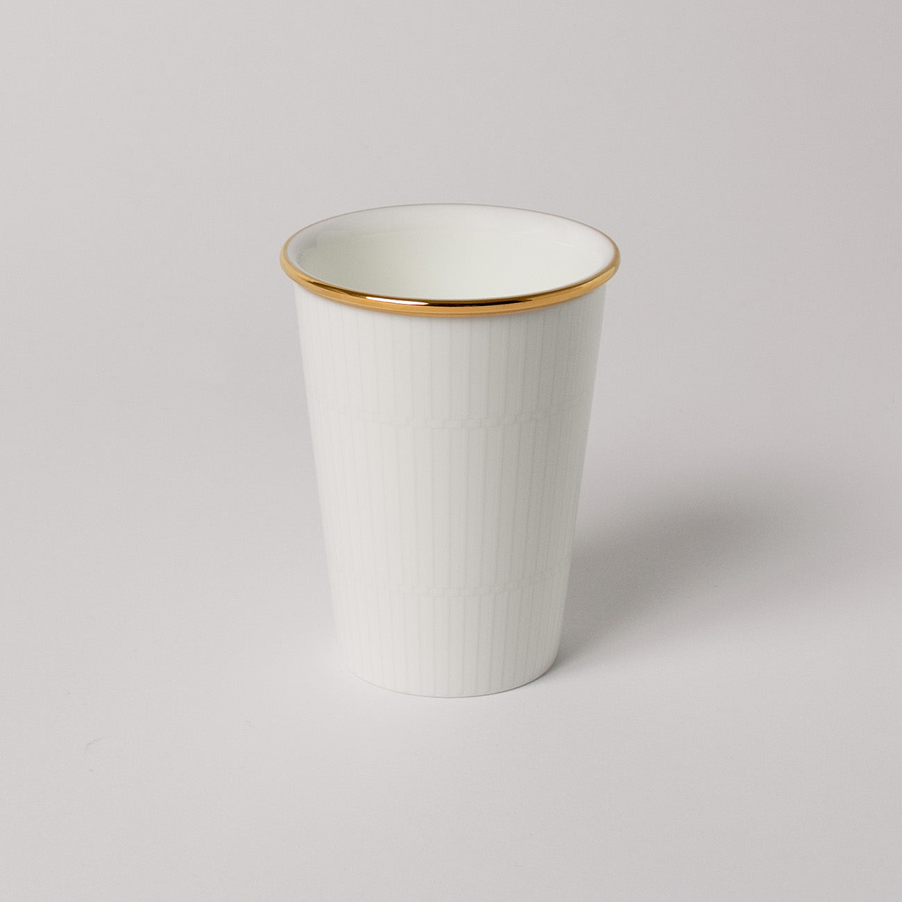 【復興支援商品】like a Paper Cup (出格子 金彩) スリーブ付 (ライトグレー)