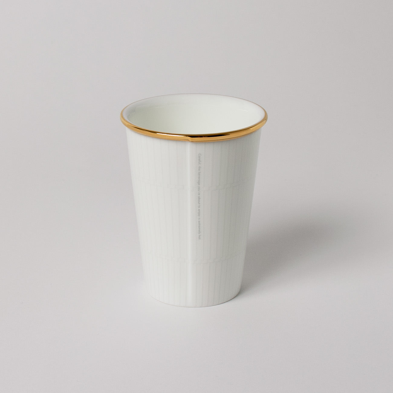【復興支援商品】like a Paper Cup (出格子 金彩) スリーブ付 (ライトグレー)