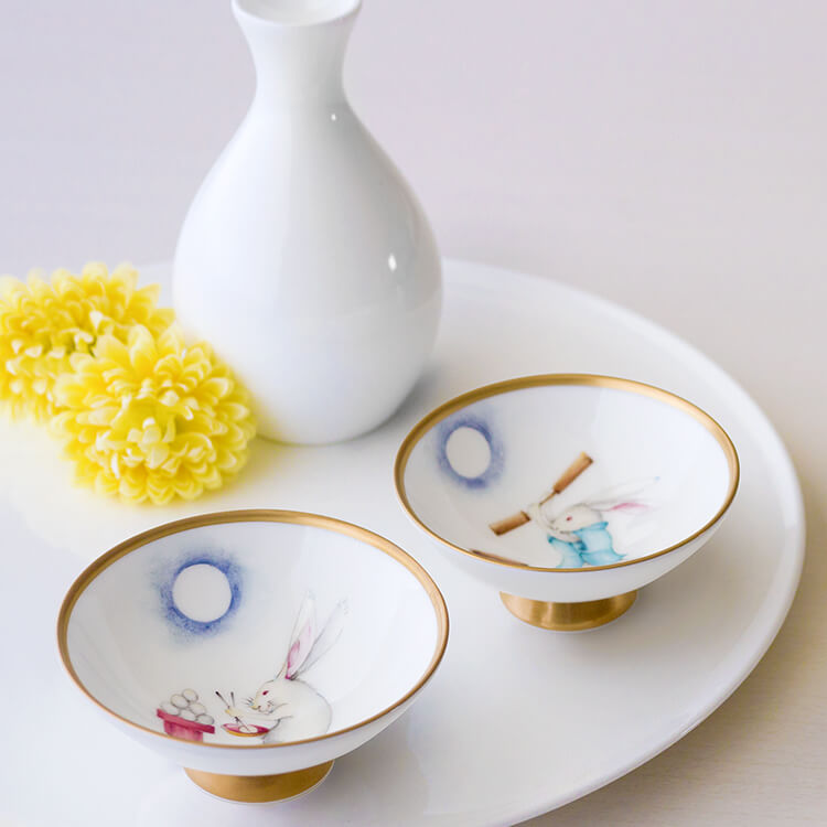 世界的に nikko食器｜盃 月より団子｜酒器｜ニッコー公式オンライン 工芸品