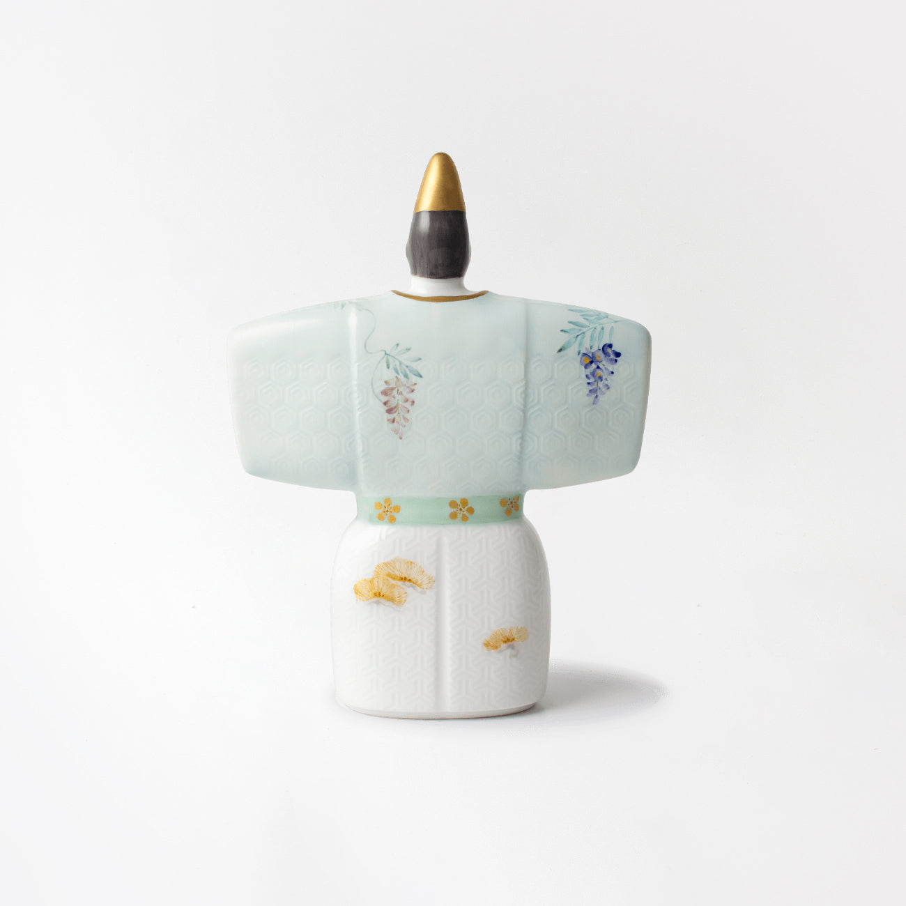 焼物　扇形小物入れ 陶器製 扇型 花柄 小物入れ)小物入れ 陶器製 ふた付き