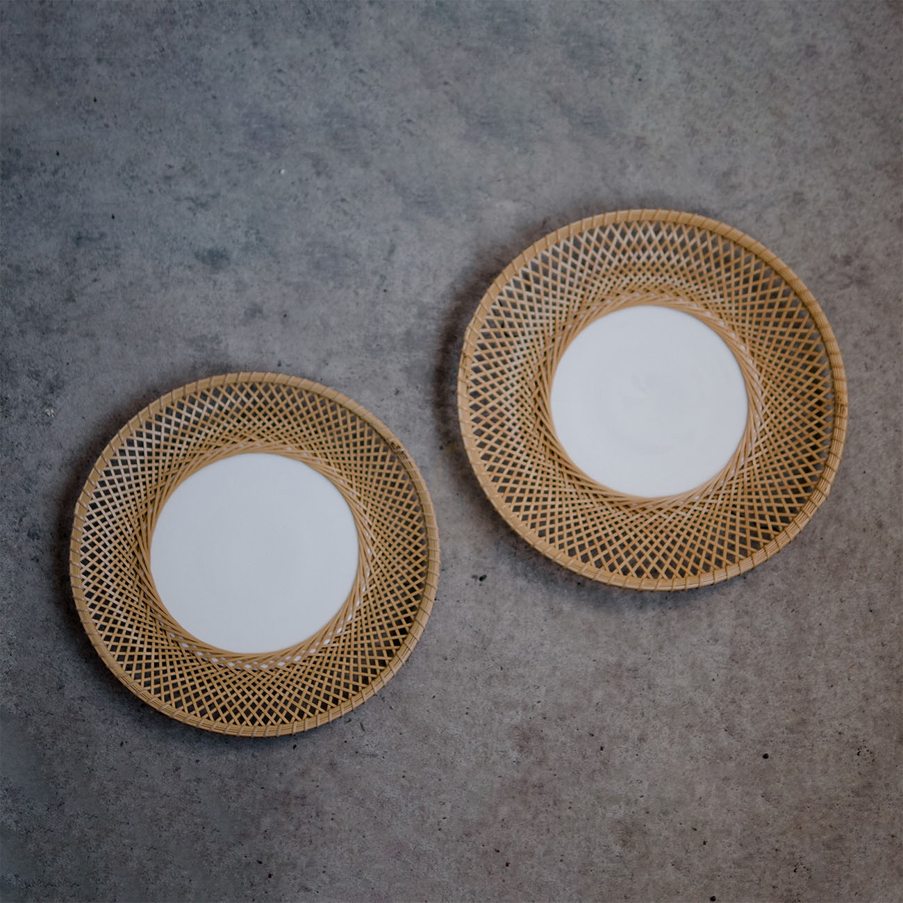 専用　手作り食器　プレート 白いブランド食器｜新生活｜ペアディーププレート (22cm)セット