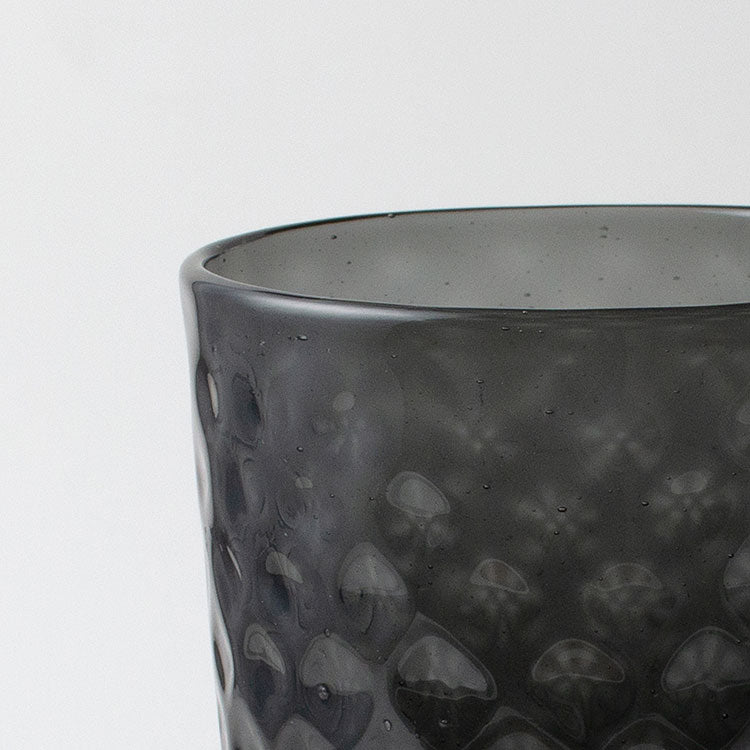 nikko食器｜mado ロックグラス (スモーキーブラック/ダイヤ柄)｜グラス